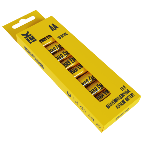 Батарейка щелочная Alkaline LR06/AA (10шт/бокс) IEK