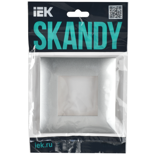 SKANDY Рамка 1-местная SK-F01S серебряный IEK