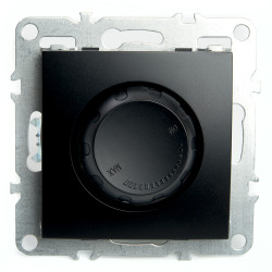 Выключатель диммирующий (механизм), STEKKER, PSW10-9106-03, 250В, 650W, серия Эрна, черный