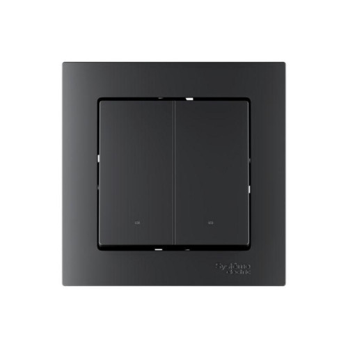 Выключатель 2-кл. AtlasDesign Smart 10А (сх. 5) L+N с подсветкой Zigbee механизм карбон SE ATN001053Z Выключатель 2-кл. AtlasDesign Smart 10А (сх. 5) L+N с подсветкой Zigbee механизм карбон SE ATN001053Z