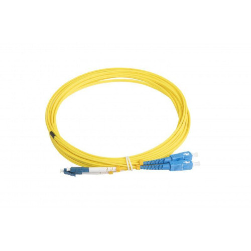 Патч-корд FC-D2-9-LC/UR-SC/UR-H-5M-LSZH-YL (FC-9-LC-SC-UPC-5M) вол.-опт. SM 9/125 (OS2) LC/UPC-SC/UPC duplex LSZH 5м Hyperline 28390
