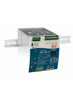 Блок питания AC-DC с функцией UPS c MODBus интерфейсом, 480Вт, вход 90-305В АС,127-431В DC, выход: 24В, выход зарядного устройства: 0-30В,0-20 А, в корпусе