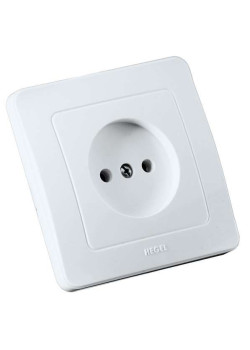 Розетка 1-м СП Мастер 16А IP20 250В бел. HEGEL РС16-301