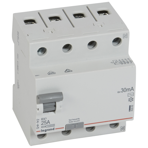 RX3 ВДТ 30мА 25А 4П AC LEGRAND