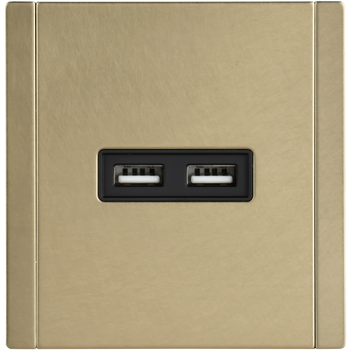 FORTE&PIANO Розетка USB A+A 3,1А FP649M металл шампань IEK FORTE&PIANO Розетка USB A+A 3,1А FP649M металл шампань IEK