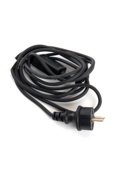 Сетевой шнур для гирлянд 3м, 2*0,5мм2, IP44, черный, DM403