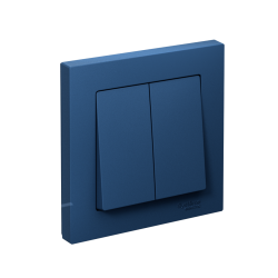 ATLASDESIGN 2-клавишный ВЫКЛЮЧАТЕЛЬ, сх.5, 10АХ, в сборе, АКВАМАРИН