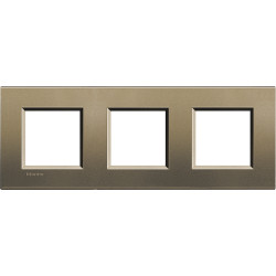 LivingLight Рамка прямоугольная, 3 поста, цвет Коричневый шелк