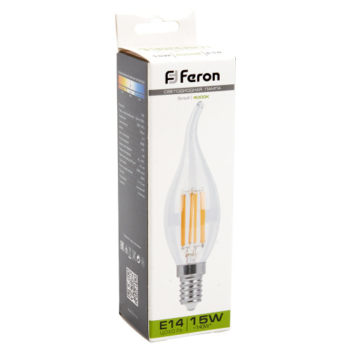 Лампа светодиодная Feron LB-718 Свеча на ветру E14 15W 230V 4000K Лампа светодиодная Feron LB-718 Свеча на ветру E14 15W 230V 4000K