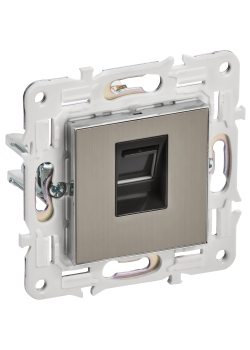 SKANDY Розетка компьютерная RJ45 кат.5E SK-K01N металл никель IEK