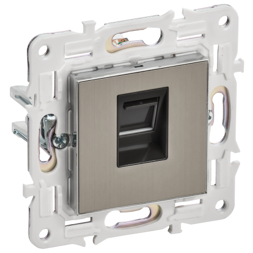 SKANDY Розетка компьютерная RJ45 кат.5E SK-K01N металл никель IEK