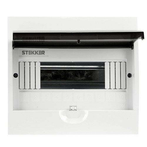 Бокс настенный STEKKER EBX50-5/10-50 10 модулей, пластик, серия ArcaLight Бокс настенный STEKKER EBX50-5/10-50 10 модулей, пластик, серия ArcaLight