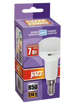 Лампа светодиодная PLED-SP 7Вт R50 5000К холод. бел. E14 540лм 230В JazzWay 1033635