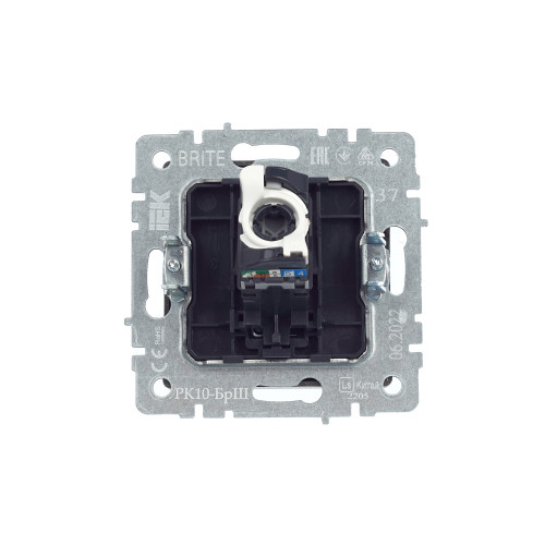 BRITE Розетка компьютерная RJ45 кат.5E РК10-БрШ шампань IEK