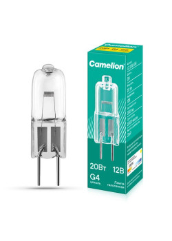 Лампа галогенная JC 20Вт 12В капс. g4 Camelion 1955