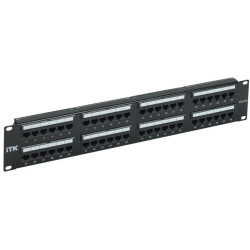 Патч-панель 2U кат.5E UTP 48 портов Dual IDC слайд лейбл ITK PP48-2UC5EU-D05L