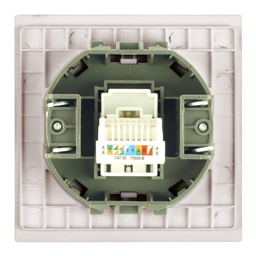 Розетка компьютерная 1-местная RJ-45 (механизм), STEKKER, серия Мия, RST00-3117-08, пудровый жемчуг Розетка компьютерная 1-местная RJ-45 (механизм), STEKKER, серия Мия, RST00-3117-08, пудровый жемчуг