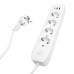 Удлинитель 4-местный c/з 3x1 мм2, 3 м, 250В, 10А, 2USB+1Type-C 2,4А, серия Home plus, белый STEKKER HM08-43-02 Удлинитель 4-местный c/з 3x1 мм2, 3 м, 250В, 10А, 2USB+1Type-C 2,4А, серия Home plus, белый STEKKER HM08-43-02