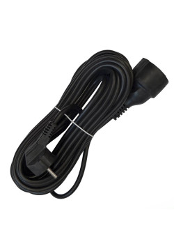 Удлинитель-шнур 1х10м с заземл. 16А IP20 ПВС 3х1 черн. DOMTOK 2360