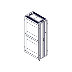 Шкаф Systeme Electric, серия Uniprom, 48U-600/1070, боковые панели 4шт, черный