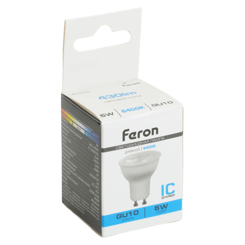 Лампа светодиодная Feron LB-272 MR11 GU10 5W 175-265V 6400K Лампа светодиодная Feron LB-272 MR11 GU10 5W 175-265V 6400K