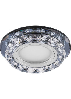 Светильник встраиваемый с белой LED подсветкой Feron CD878 потолочный MR16 G5.3 прозрачный