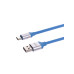 Дата-кабель, ДК 17, USB - USB Type-C, 1 м, силиконовая оплетка, голубой, TDM Дата-кабель, ДК 17, USB - USB Type-C, 1 м, силиконовая оплетка, голубой, TDM