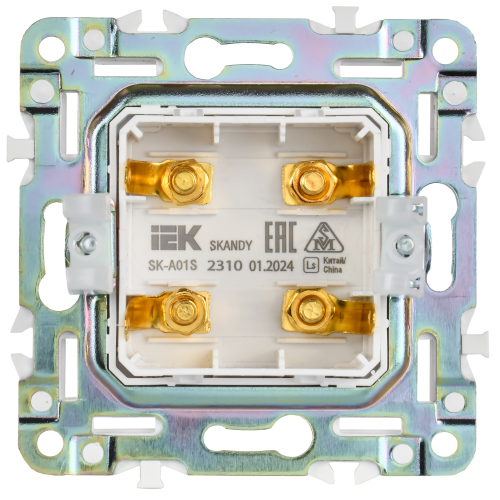 SKANDY Аудиорозетка 4-местная SK-A01S серебряный IEK