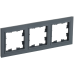 BRITE Рамка 3-местная РУ-3-БрГ графит IEK