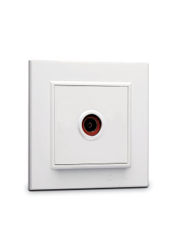 Розетка телевизионная оконцевая TV 1-м СП Karea IP20 4дБ бел. Makel 56001027