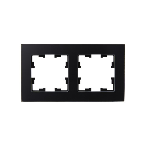 BRITE Рамка 2-местная РУ-2-2-Бр стекло черный матовый IEK BRITE Рамка 2-местная РУ-2-2-Бр стекло черный матовый IEK