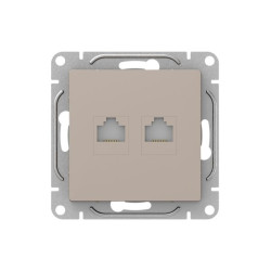 Механизм роз., RJ45 - 2шт, (cat6), крем., Эпика EKF