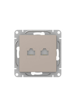 Механизм роз., RJ45 - 2шт, (cat6), крем., Эпика EKF