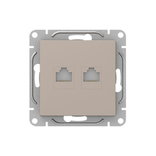 Механизм роз., RJ45 - 2шт, (cat6), крем., Эпика EKF