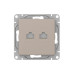 Механизм роз., RJ45 - 2шт, (cat6), крем., Эпика EKF Механизм роз., RJ45 - 2шт, (cat6), крем., Эпика EKF