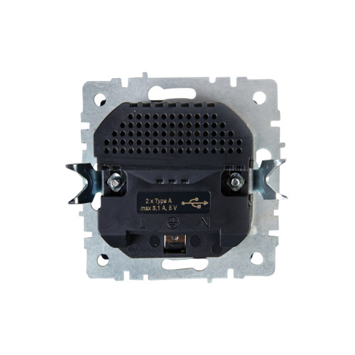 BRITE Розетка 1-местная с заземлением с защитными шторками 16А с USB A+A 5В 3,1А РЮш10-2-БрА алюминий IEK BRITE Розетка 1-местная с заземлением с защитными шторками 16А с USB A+A 5В 3,1А РЮш10-2-БрА алюминий IEK