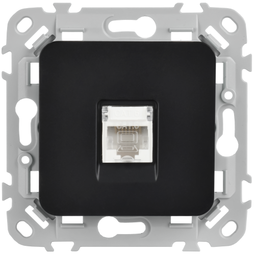 FLITE Розетка компьютерная RJ45 категория 6 UTP РК6-1-0-ФлЧ черный IEK FLITE Розетка компьютерная RJ45 категория 6 UTP РК6-1-0-ФлЧ черный IEK