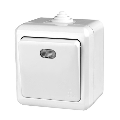 Выключатель 1-кл. ОП Dita IP54 10А 250В с индикацией бел. TOKOV ELECTRIC TKL-DT-V1I-C01-IP54 Выключатель 1-кл. ОП Dita IP54 10А 250В с индикацией бел. TOKOV ELECTRIC TKL-DT-V1I-C01-IP54