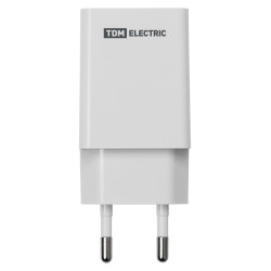 Сетевое зарядное устройство, СЗУ 5, Quick Charge 3.0, 3 А, 1 USB, белый, TDM