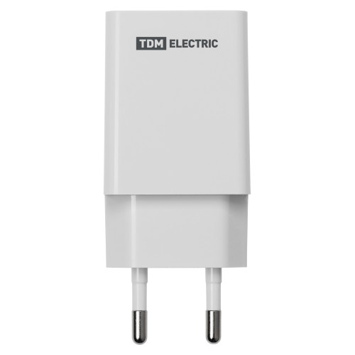 Сетевое зарядное устройство, СЗУ 5, Quick Charge 3.0, 3 А, 1 USB, белый, TDM