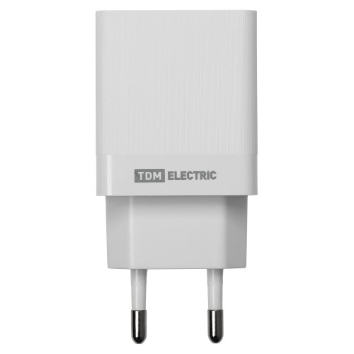 Сетевое зарядное устройство, СЗУ 7, Quick Charge 3.0, 3 А, 2 USB, белый, TDM