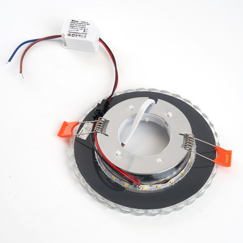 Светильник встраиваемый с белой LED подсветкой Feron CD4021 потолочный GX53 без лампы прозрачный Светильник встраиваемый с белой LED подсветкой Feron CD4021 потолочный GX53 без лампы прозрачный
