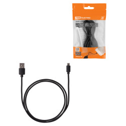 Дата-кабель, ДК 1, USB - micro USB, 1 м, черный, TDM