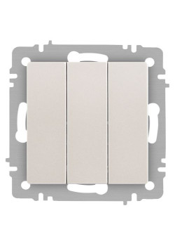 Выключатель 3-кл. СП Accent 6-106-06 10А IP20 250В AL/CU перламутр. Intro Б0063542