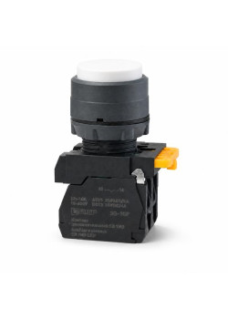 Кнопка выпирающая SB-25 без фиксации 1NС белая IP65