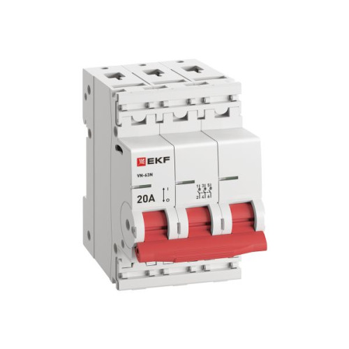 Выкл. нагрузки ВН-63N 3P 20А PROXIMA EKF Выкл. нагрузки ВН-63N 3P 20А PROXIMA EKF