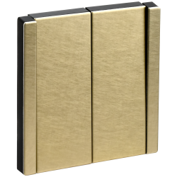 FORTE&PIANO Выключатель 2-клавишный перекрестный 10А FP609M металл шампань IEK
