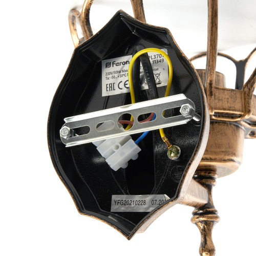 Светильник садово-парковый Feron PL3701 круглый на стену вверх 60W 230V E27, черное золото Светильник садово-парковый Feron PL3701 круглый на стену вверх 60W 230V E27, черное золото