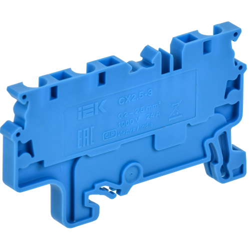 ARMAFIX Клемма пружинная CX2.5-3 BU 2,5мм2 трехконтактная синяя IEK ARMAFIX Клемма пружинная CX2.5-3 BU 2,5мм2 трехконтактная синяя IEK