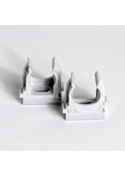 Держатель для труб (клипса) d16мм сер. (уп.100шт) TOKOV ELECTRIC TKE-LC-16-C06/100